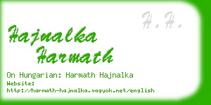 hajnalka harmath business card